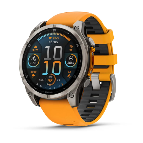 dong-ho-fenix-8-amoled--sapphire,-titanium-with-spark-orange/graphite-silicone-band,-47mm